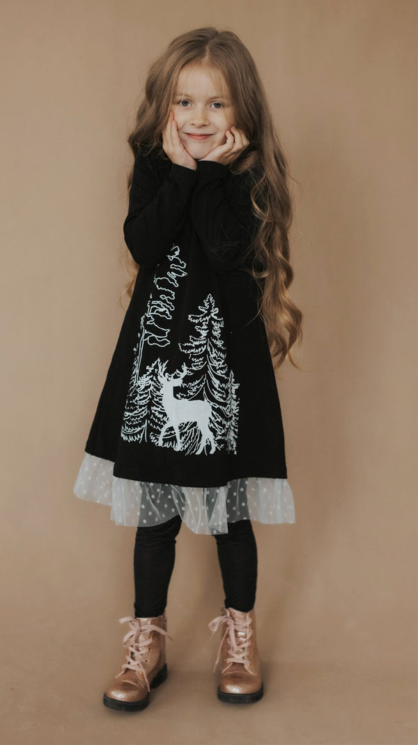 IN THE WOODS LONG SLEEVE DRESS