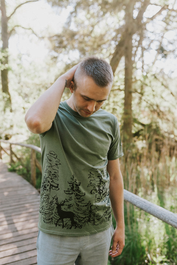 IN THE WOODS MEN'S COTTON T-SHIRT