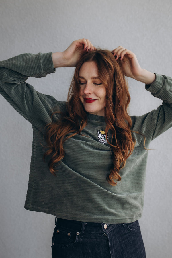 Velvet Sweatshirt ROYAL CAT