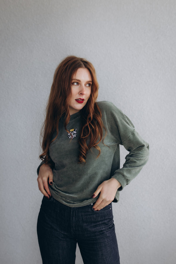 Velvet Sweatshirt ROYAL CAT