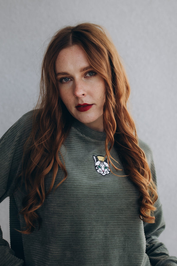 Velvet Sweatshirt ROYAL CAT