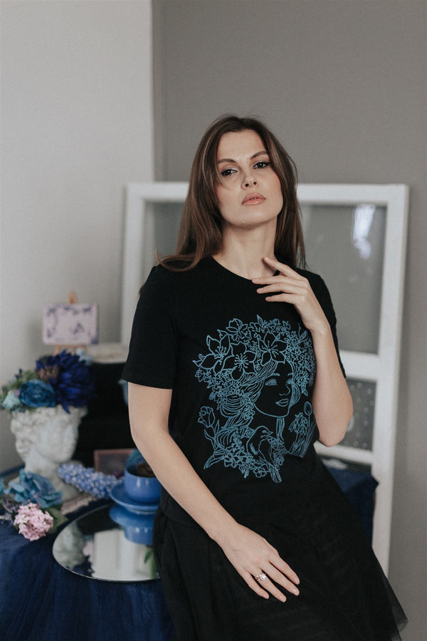 SPRING in my mind T-SHIRT BLACK