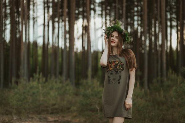 FLOWER CROWN AUTUMN DRESS
