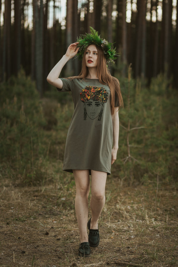 FLOWER CROWN AUTUMN DRESS