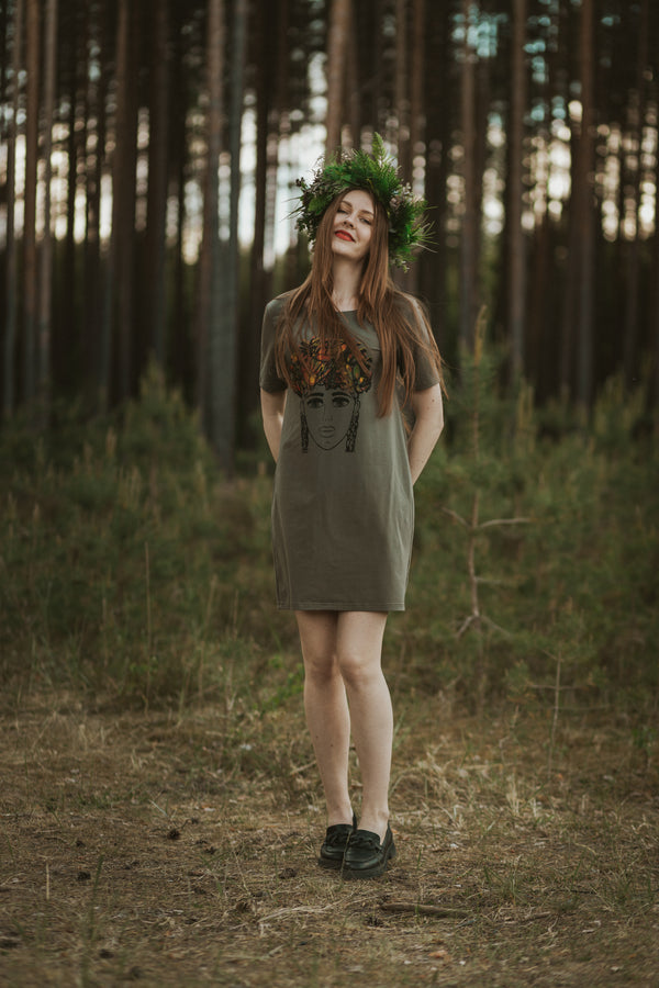 FLOWER CROWN AUTUMN DRESS