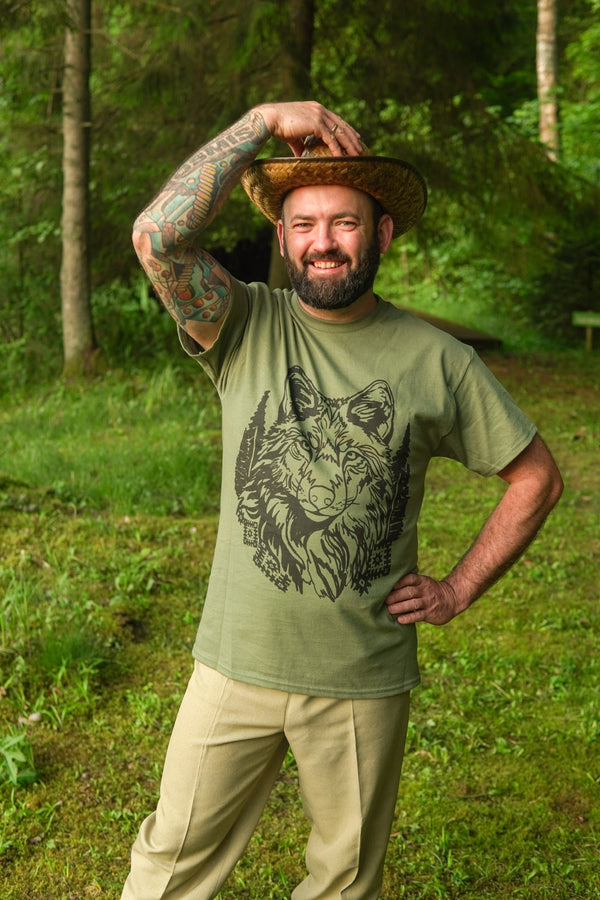 T-shirt Khaki Wolf