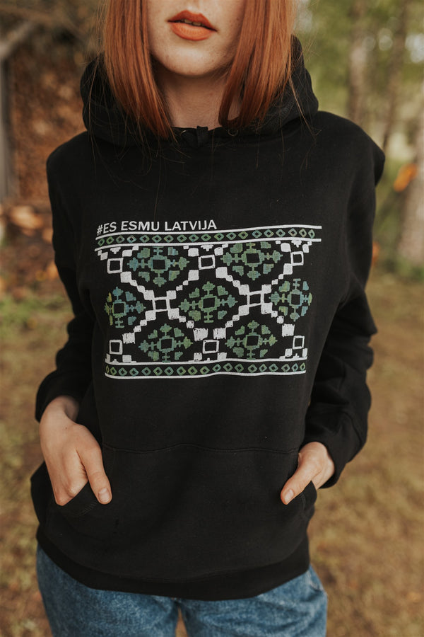 #ES ESMU LATVIJA HOODED WOMEN'S SWEATSHIRT