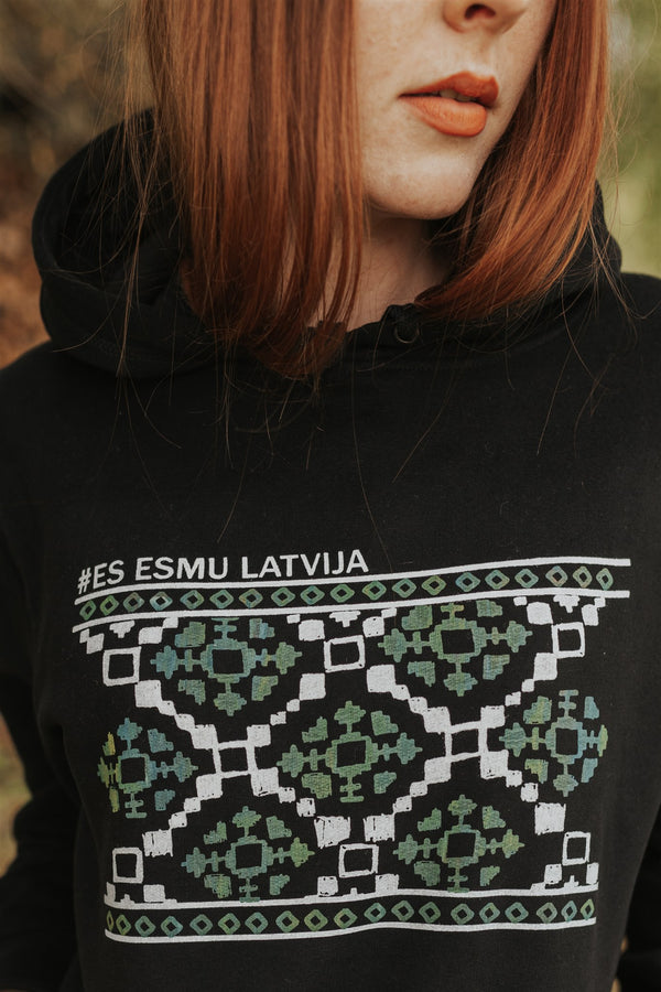 #ES ESMU LATVIJA HOODED WOMEN'S SWEATSHIRT