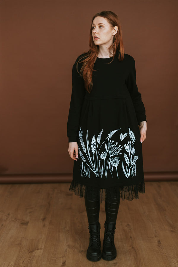 TUNIC MEADOW BLACK LONG SLEEVE