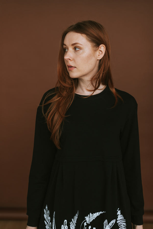 TUNIC MEADOW BLACK LONG SLEEVE