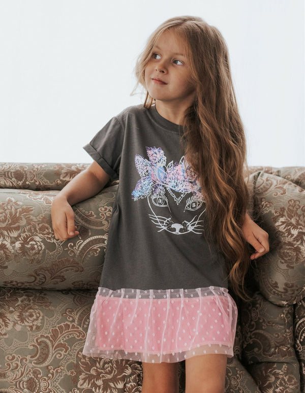 THE CAT SHORT SLEEVE DRESS