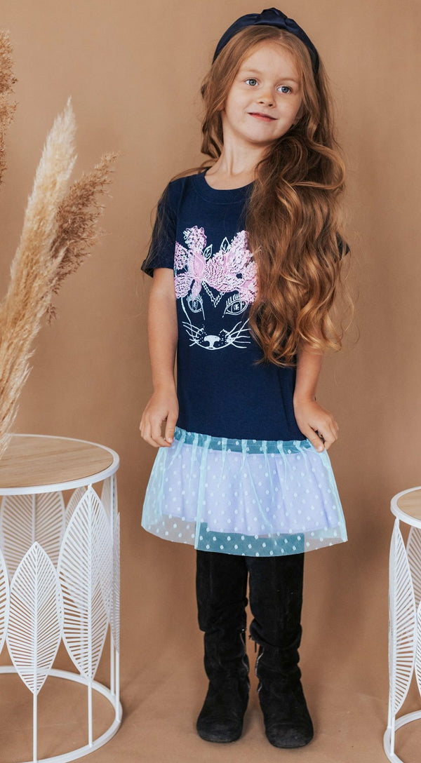 THE CAT SHORT SLEEVE DRESS