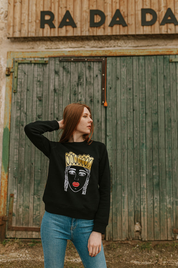 SWEATSHIRT THE GIRL WITH THE GOLDEN CROWN