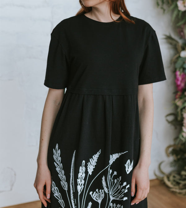 TUNIC MEADOW BLACK SHORT SLEEVE