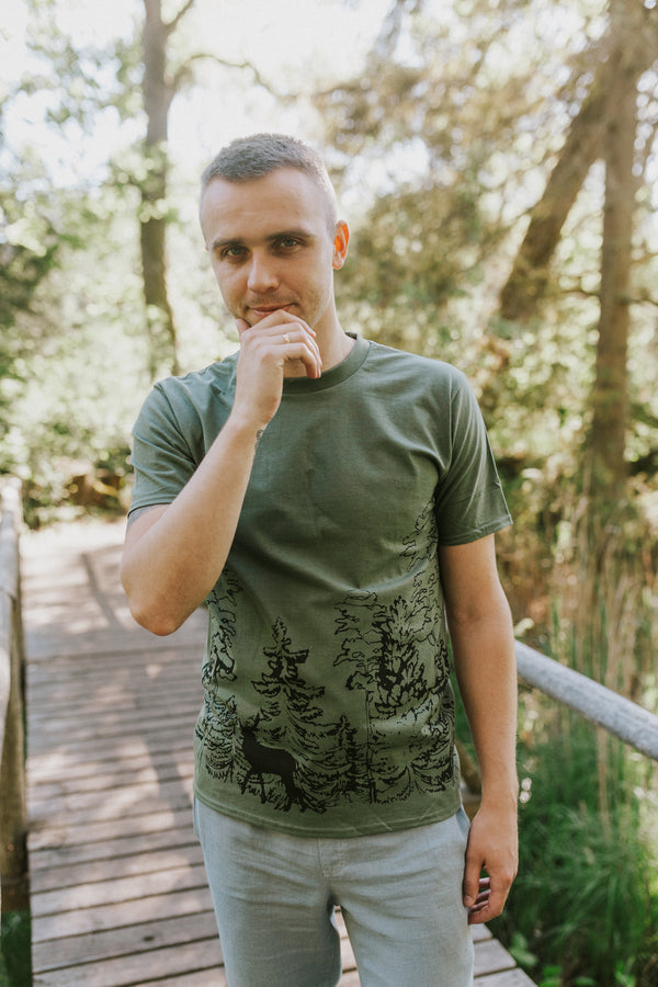 IN THE WOODS MEN'S COTTON T-SHIRT