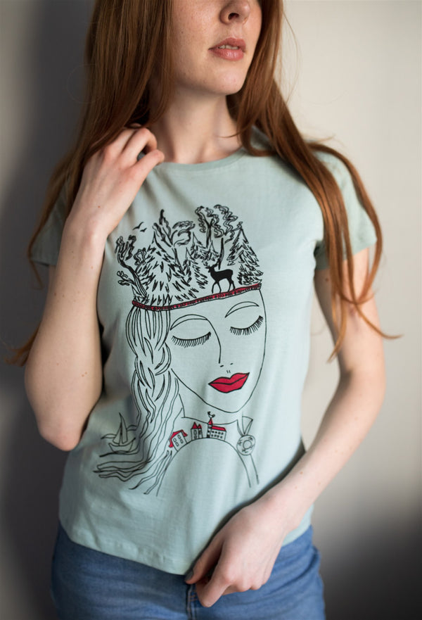 BREATH THE EARTH T-SHIRT MINT